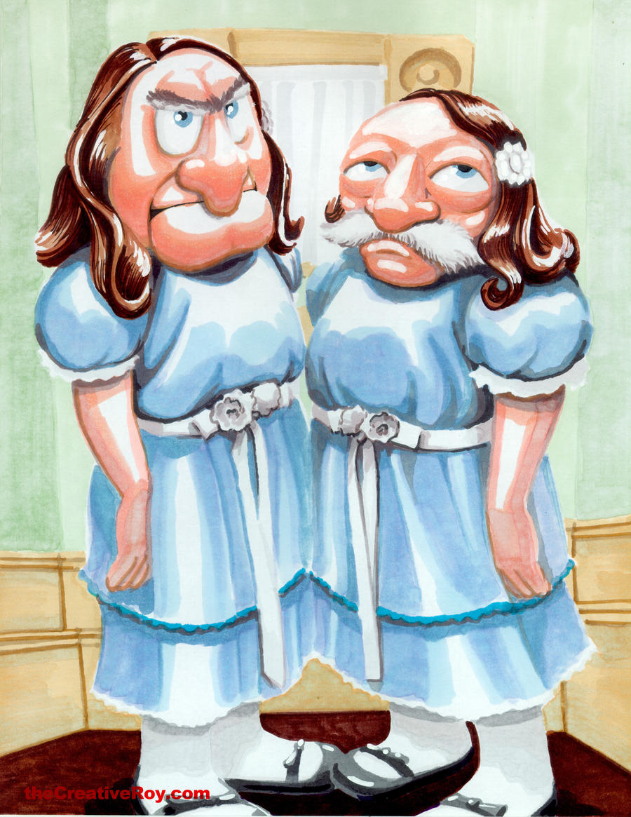 Statler and Waldorf as the Twins in The Shining