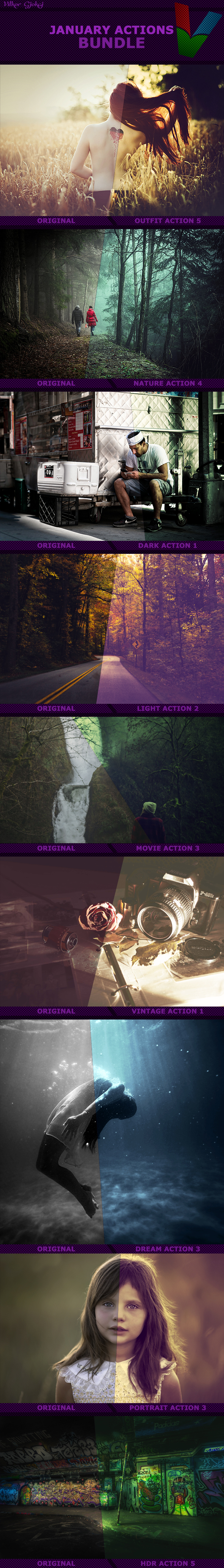 January Photoshop Actions BUNDLE