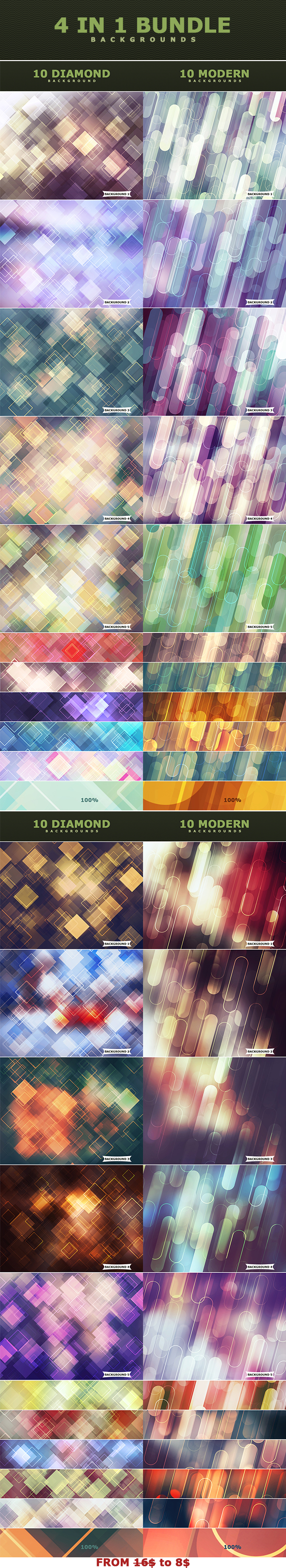 4 in 1 Bundle Backgrounds