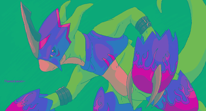 Flamedron Flamedramon Collab by Endivinity on DeviantArt