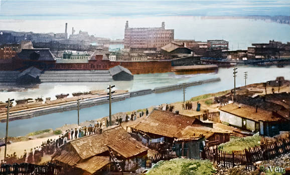 The 1903 Flood seen from the West Bluffs