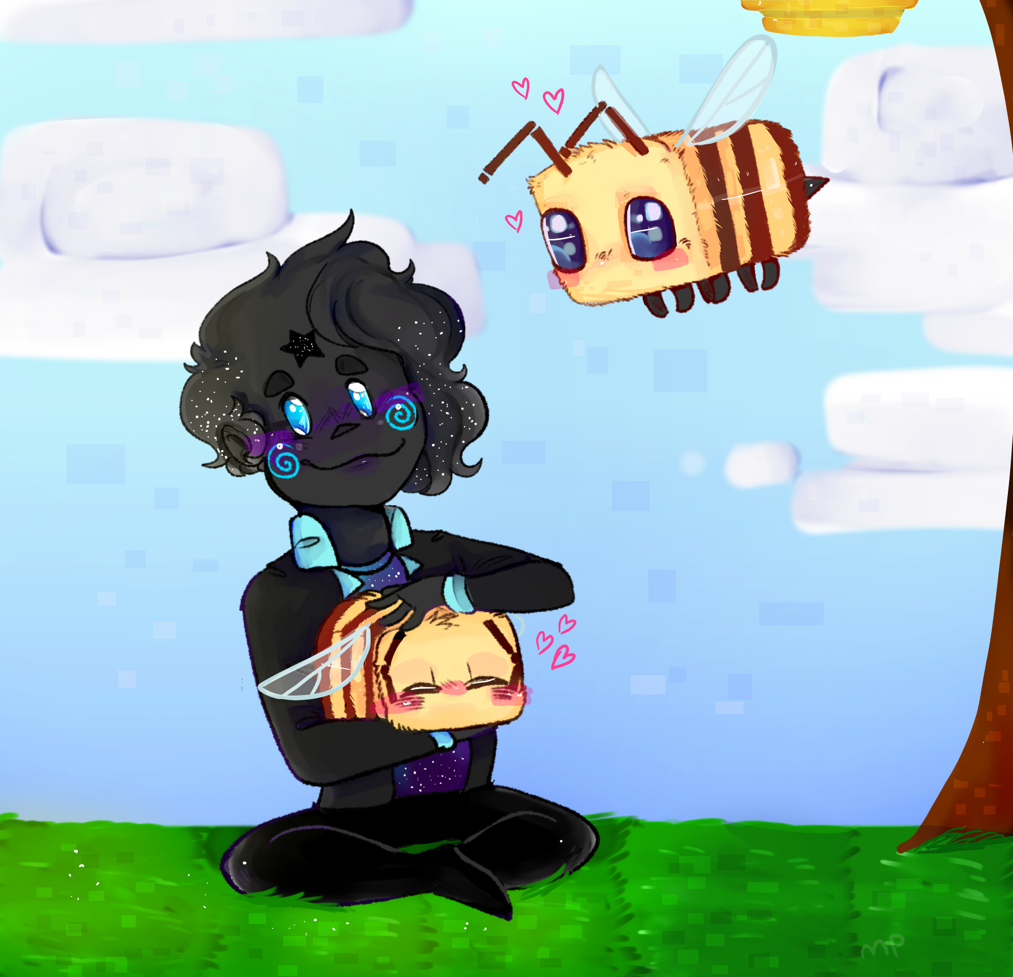 Minecraft Bee Deviantart Minecraft bees - positive vent by milky-pop on DeviantArt