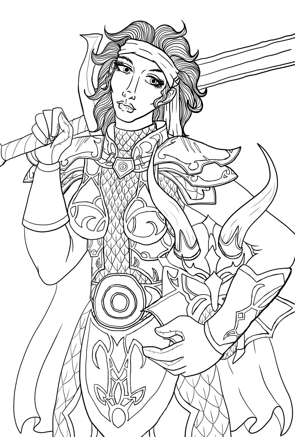 Kitiara Uth Matar +LINEART+ by Sabaene on DeviantArt