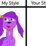 My Style Vs Your Style-Alicia(BLANK MEME)