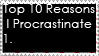 Procrastination Stamp