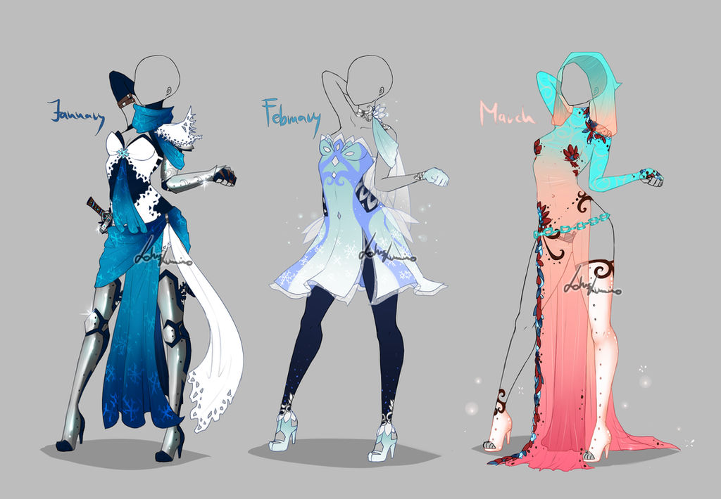 Outfit design - Months - 1 - closed by LotusLumino