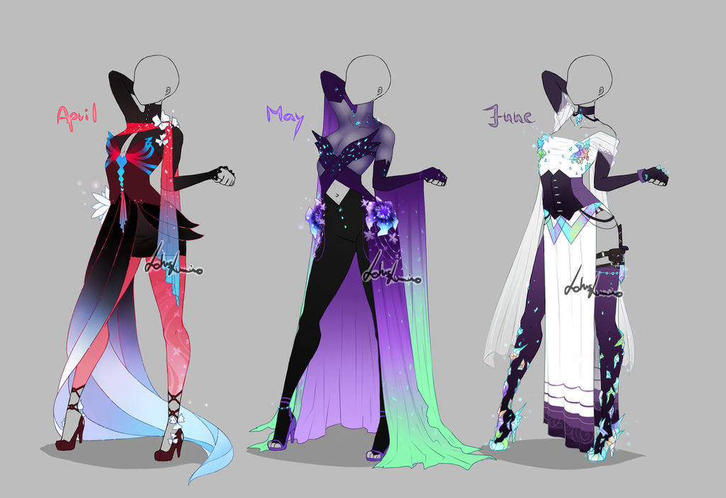 Outfit design - Months - 2 - closed by LotusLumino