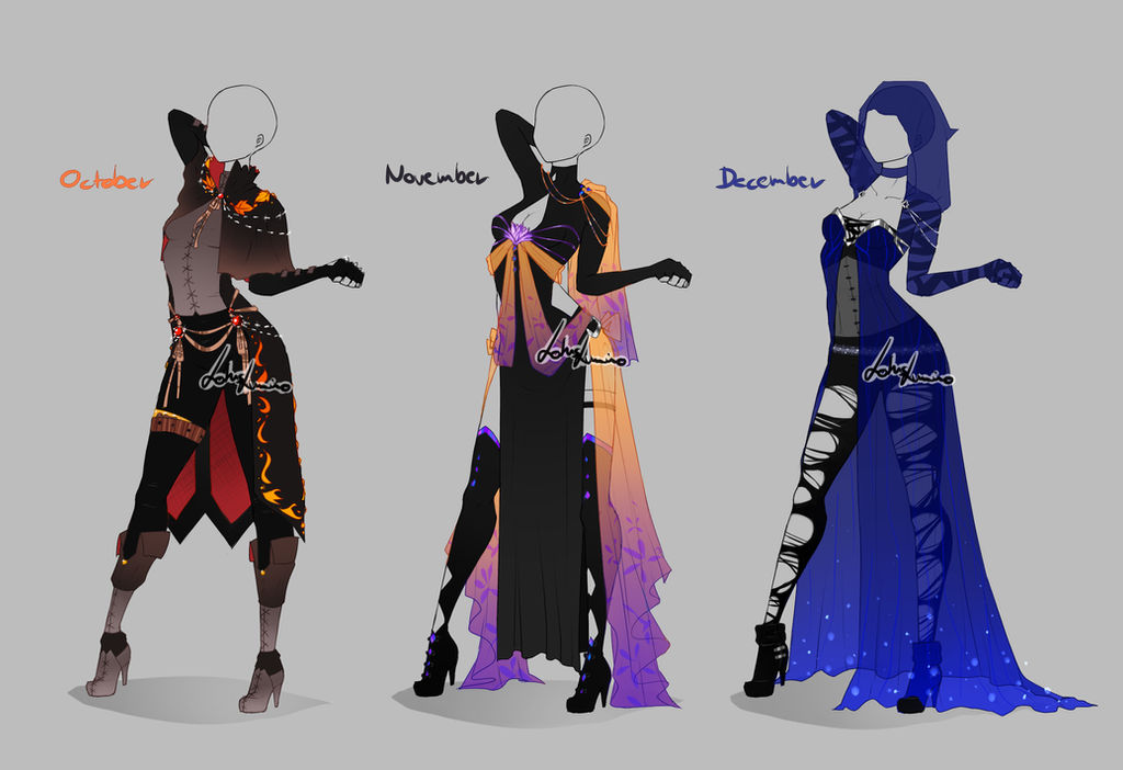Outfit design - Months - 4 - closed by LotusLumino