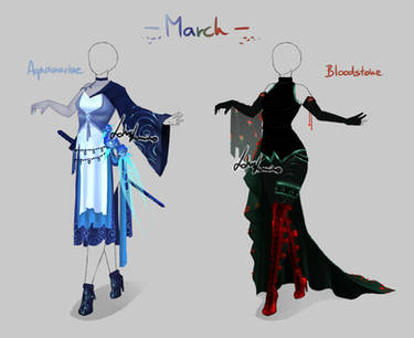 Outfit design - Birthstones - March - closed