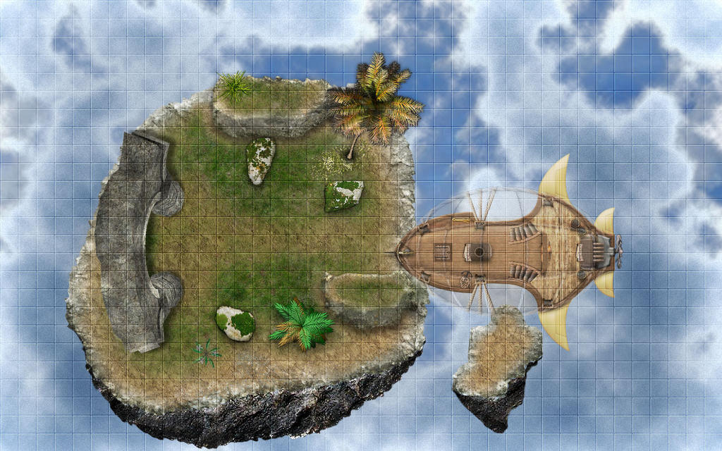 Flying island with portal - RPG map by tomasreichmann on DeviantArt