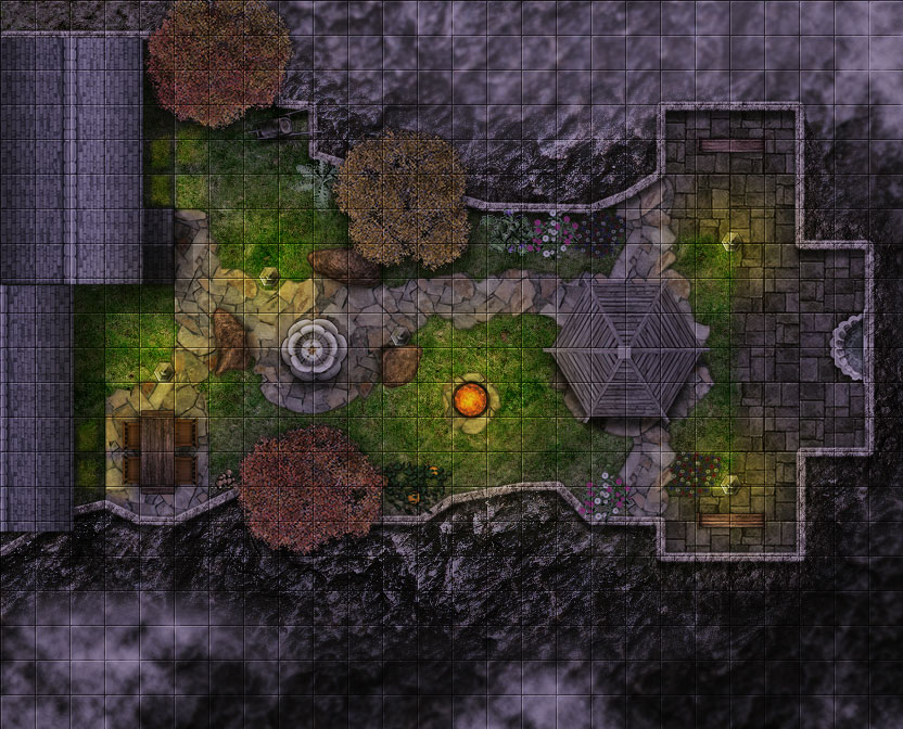 Sanctuary garden - RPG map
