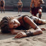 female gladiator defeated