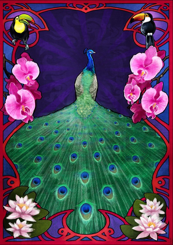 Groovy peacock