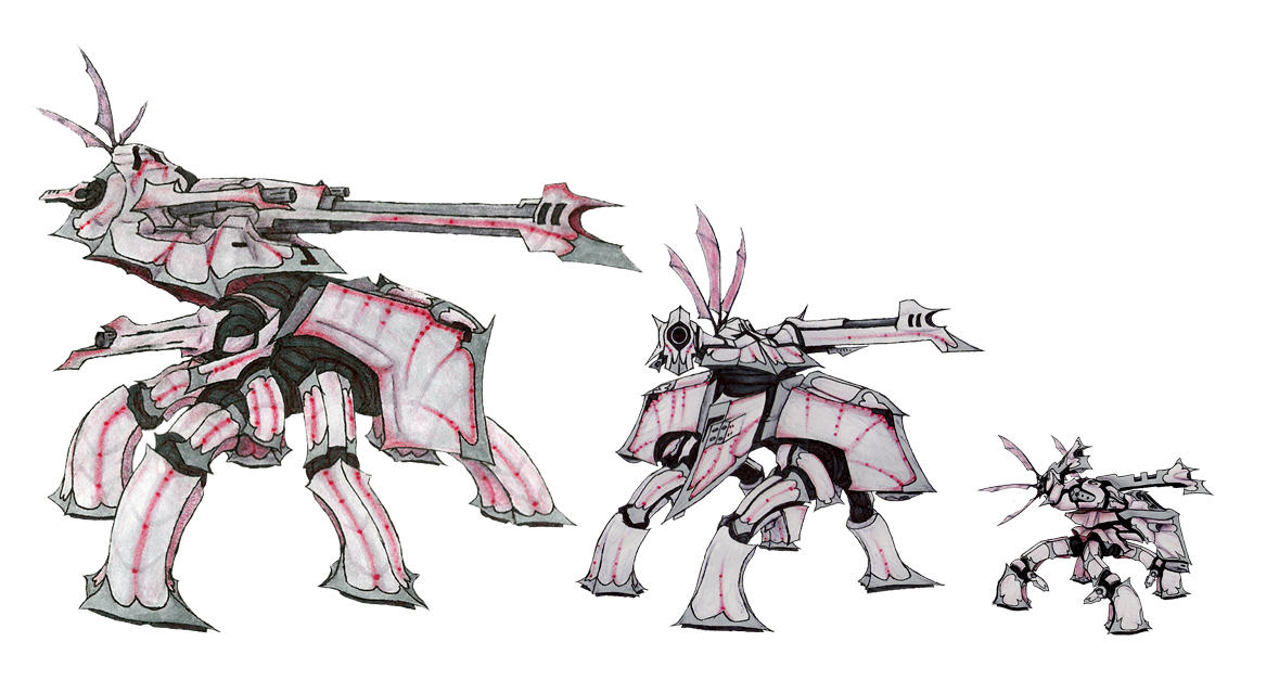 Lusfa lusfa mech size comp by failurecrusade on DeviantArt