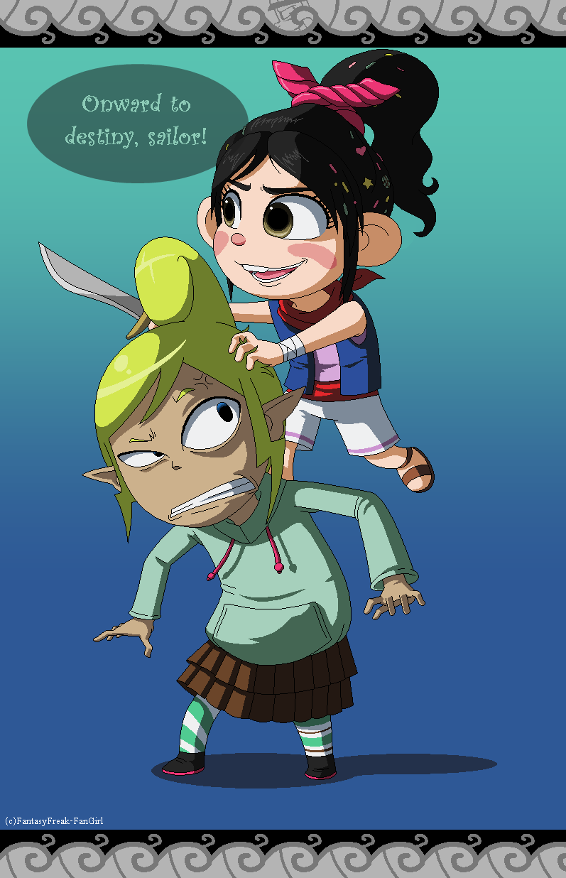 Captain Vanellope and Tetra von Schweetz