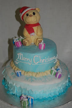 Christmas Teddy Cake