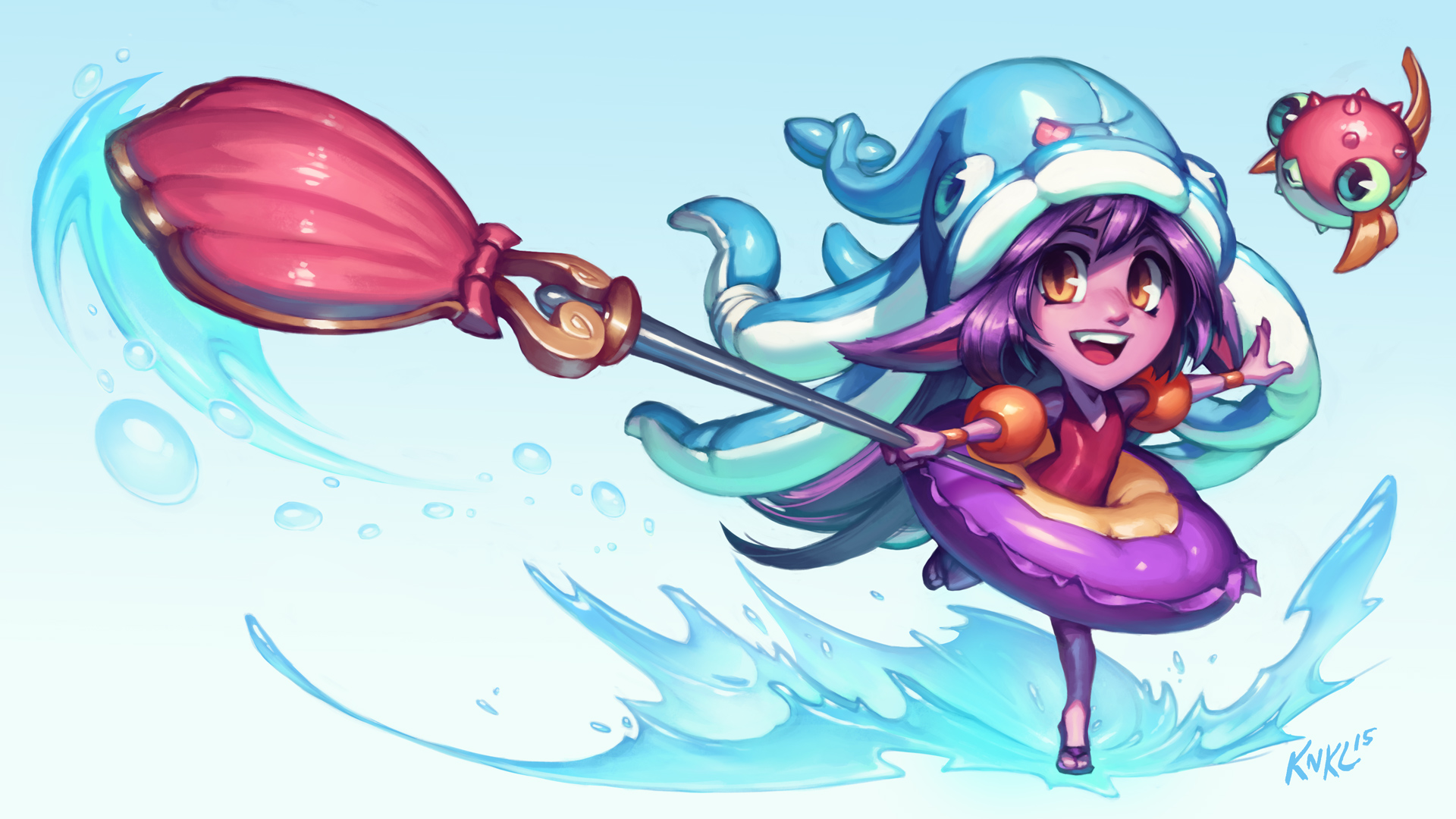 Pool Party Lulu - League of Legends (with video!) by KNKL on DeviantArt