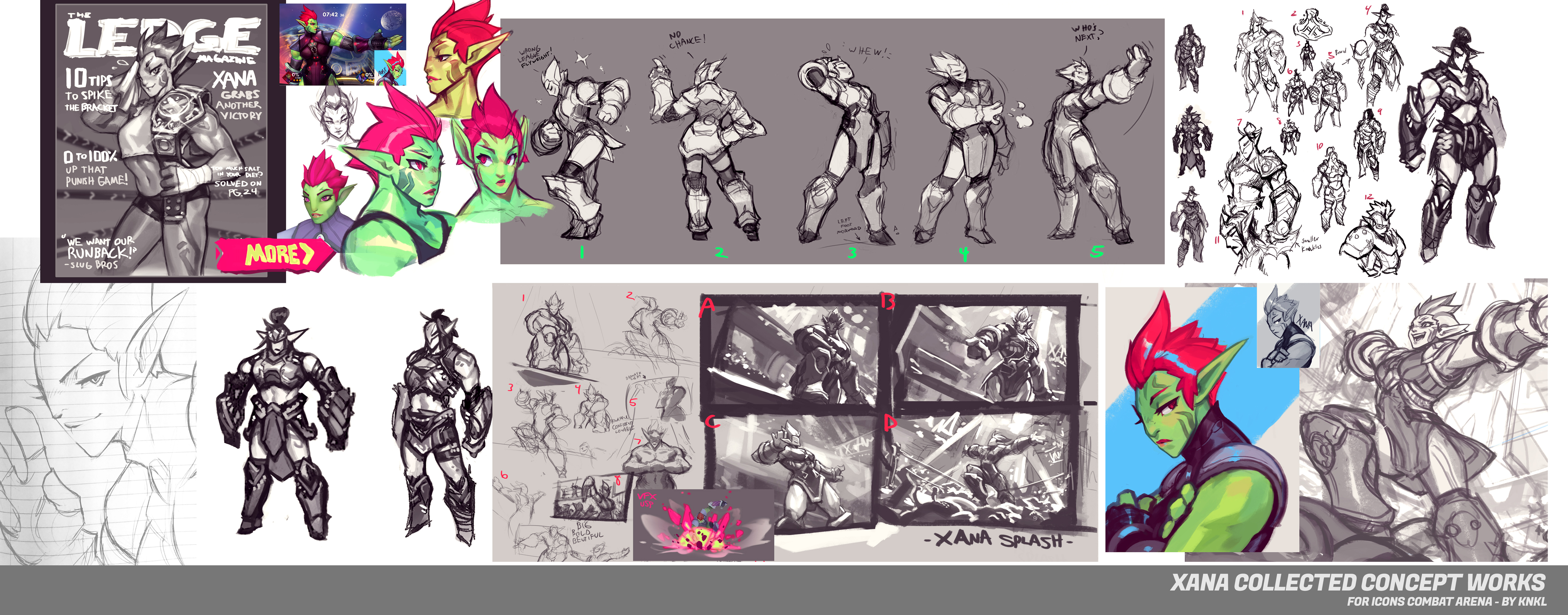 Xana - Icons Combat Arena - Concept Art by KNKL