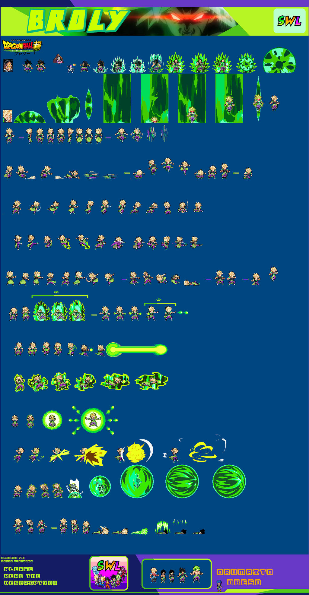 Broly ssj SWL sprite sheet by orumaitoobeso on DeviantArt