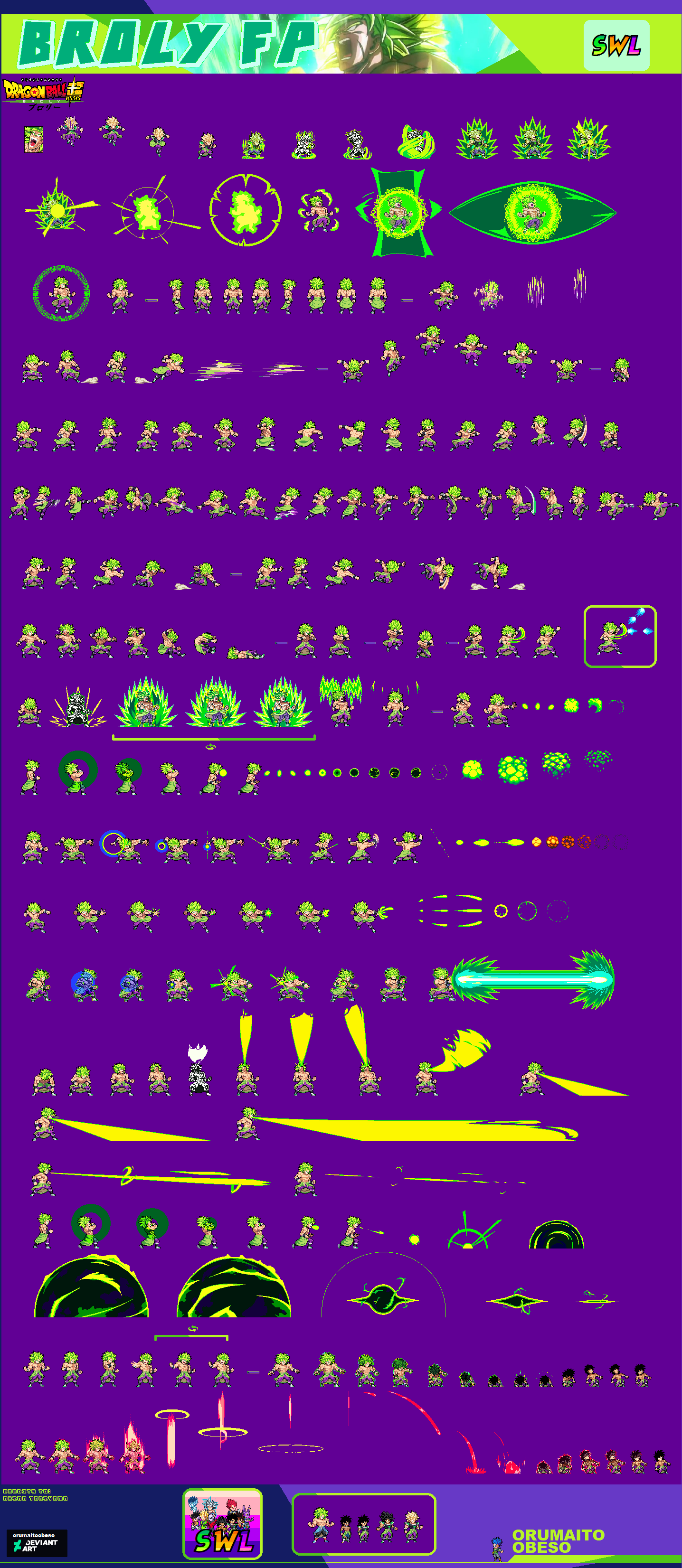 Broly Full Power SWL Sprite Sheet by orumaitoobeso on DeviantArt