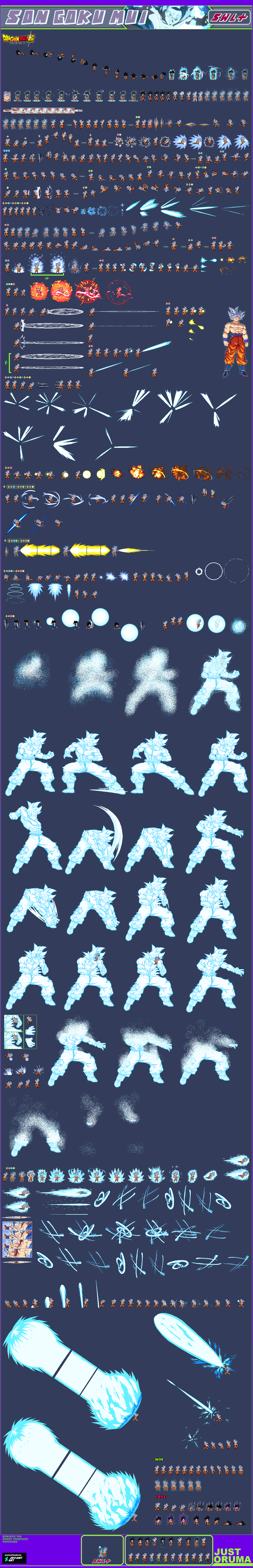 Goku Mastered Ultra Instinct, Spritesheet SWL PLUS by orumaitoobeso on DeviantArt Goku Mastered Ultra Instinct, Spritesheet SWL PLUS by orumaitoobeso on DeviantArt