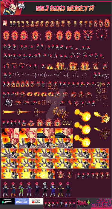 Vegeta SSJGOD SWL+ Sprite sheet