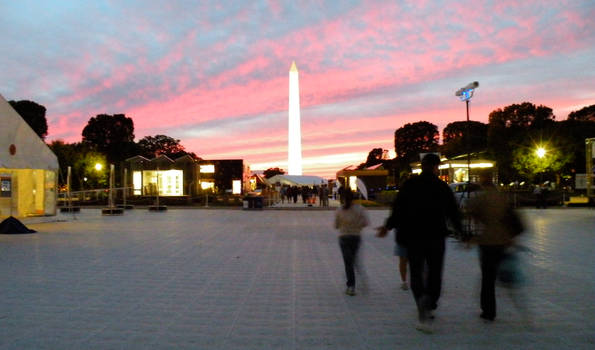 monument at sundown