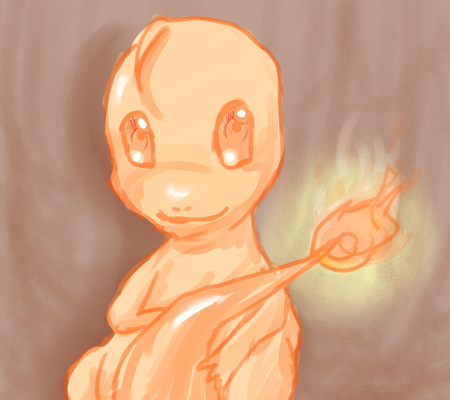 #004 fat tailed Charmander