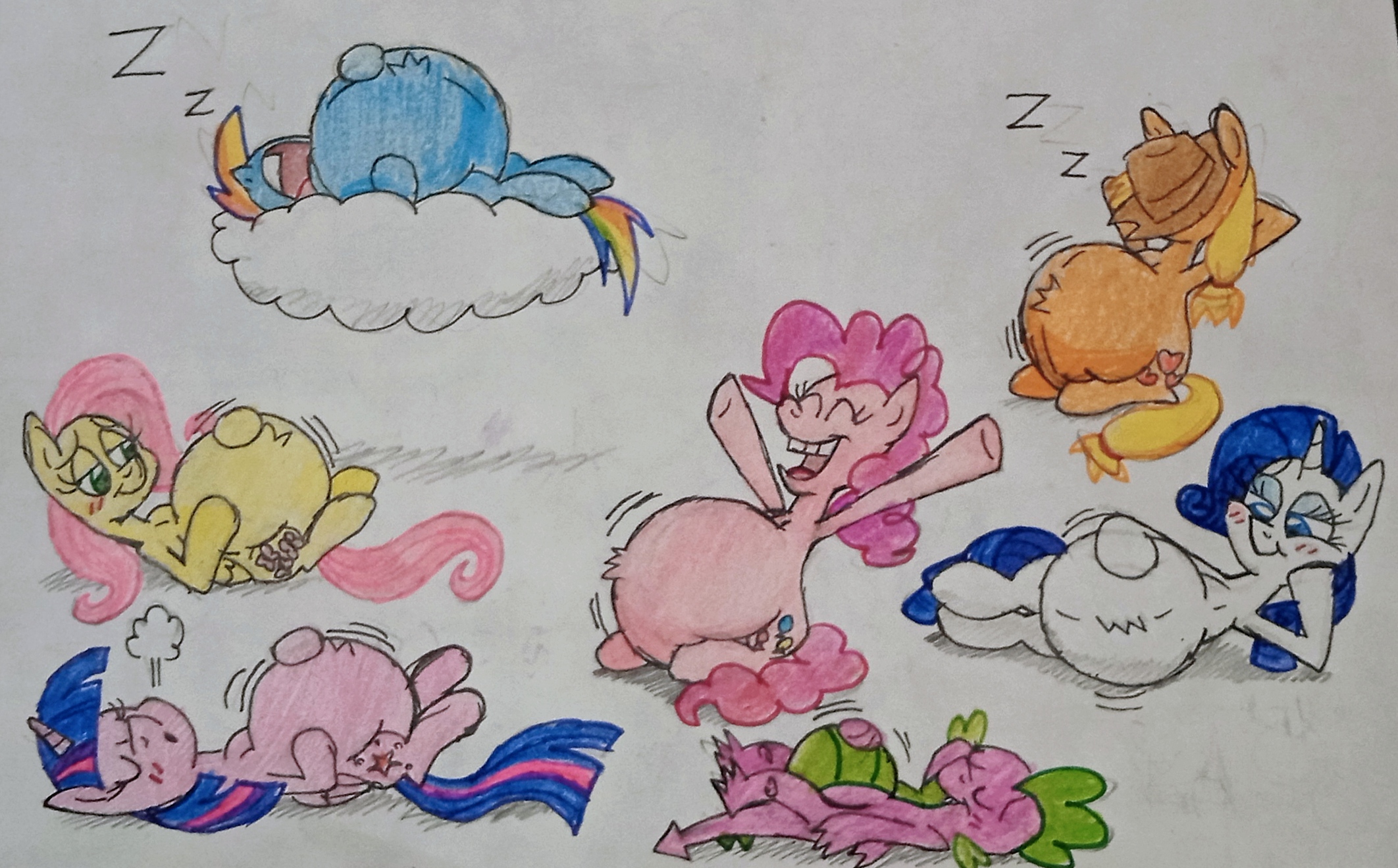 Mlp Rd Belly Mlp Mane 6 + Spike Stuffed bellies by YaroslawTehSpartan25 on DeviantArt