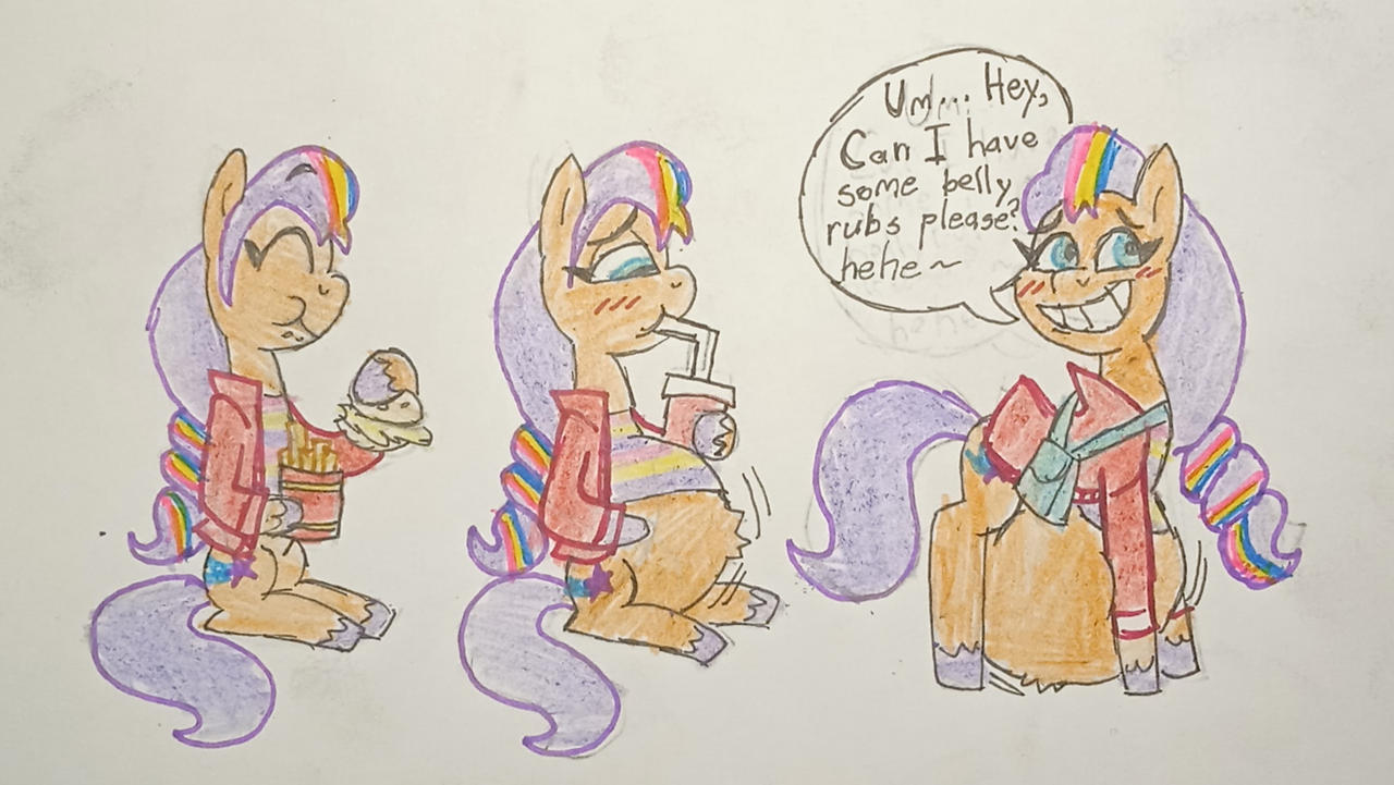 Mlp Rd Belly MLP G5 - Sunny Starscout's belly stuffing sequence by ...