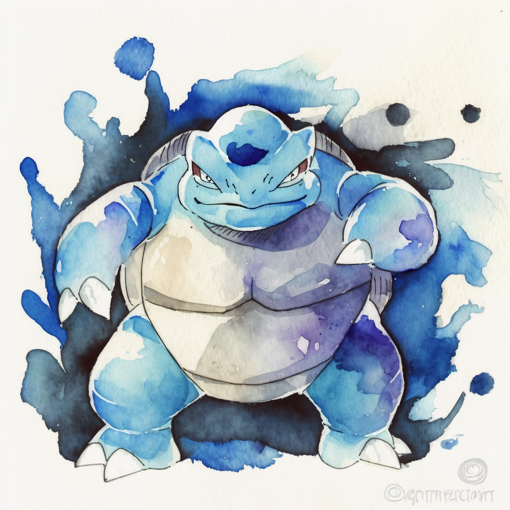 6. Blastoise Watercolor by dmitryalexander on DeviantArt