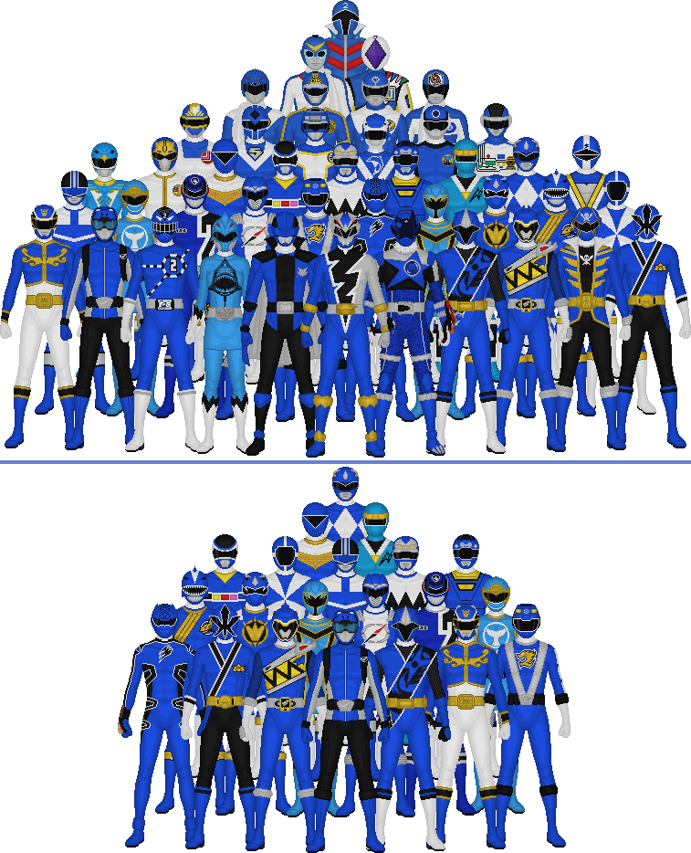 All Super Sentai and Power Rangers Blues by Taiko554 on DeviantArt