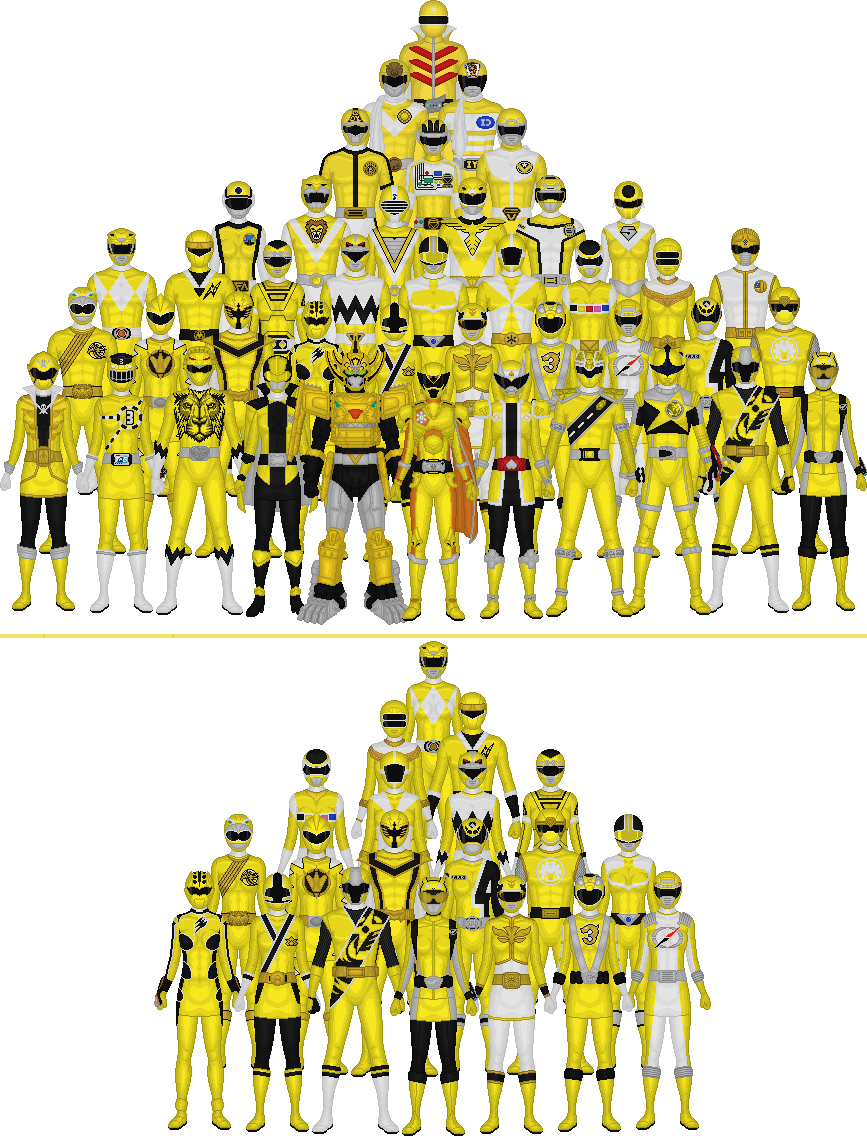 All Super Sentai and Power Rangers Yellows