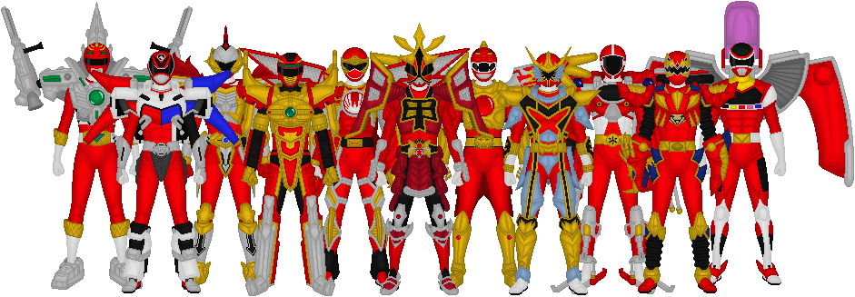 All Red Ranger Battlizers