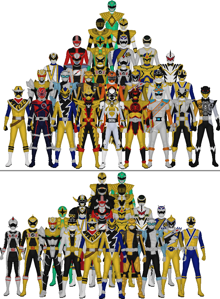 All Super Sentai and Power Rangers Sixths by Taiko554 on DeviantArt