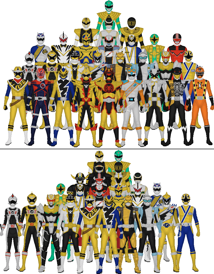 All Super Sentai and Power Rangers Sixths by Taiko554 on DeviantArt
