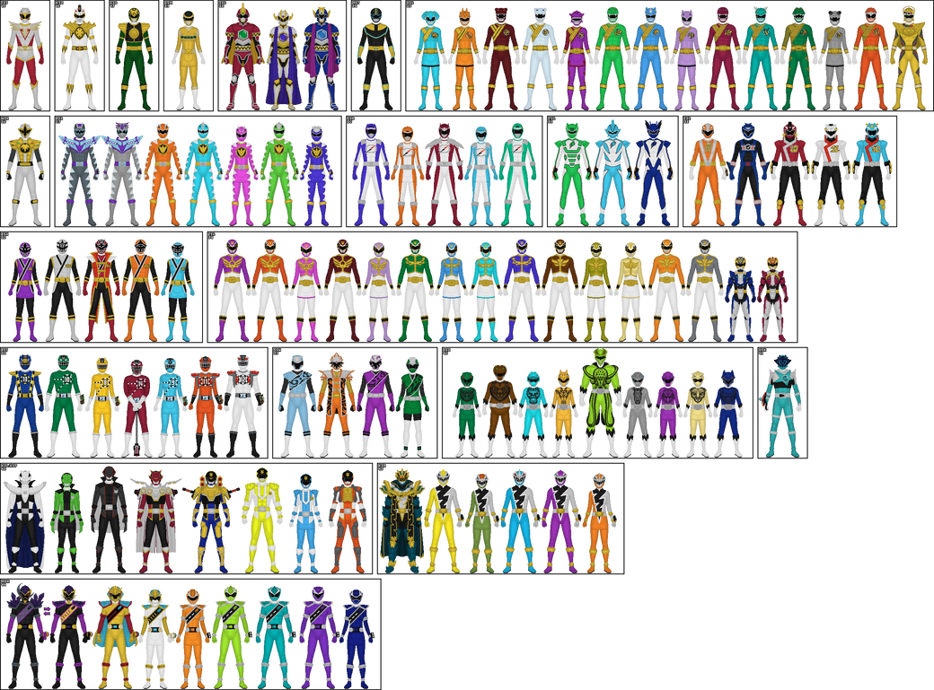 All Additional Sentai Rangers, Reference List by Taiko554 on DeviantArt