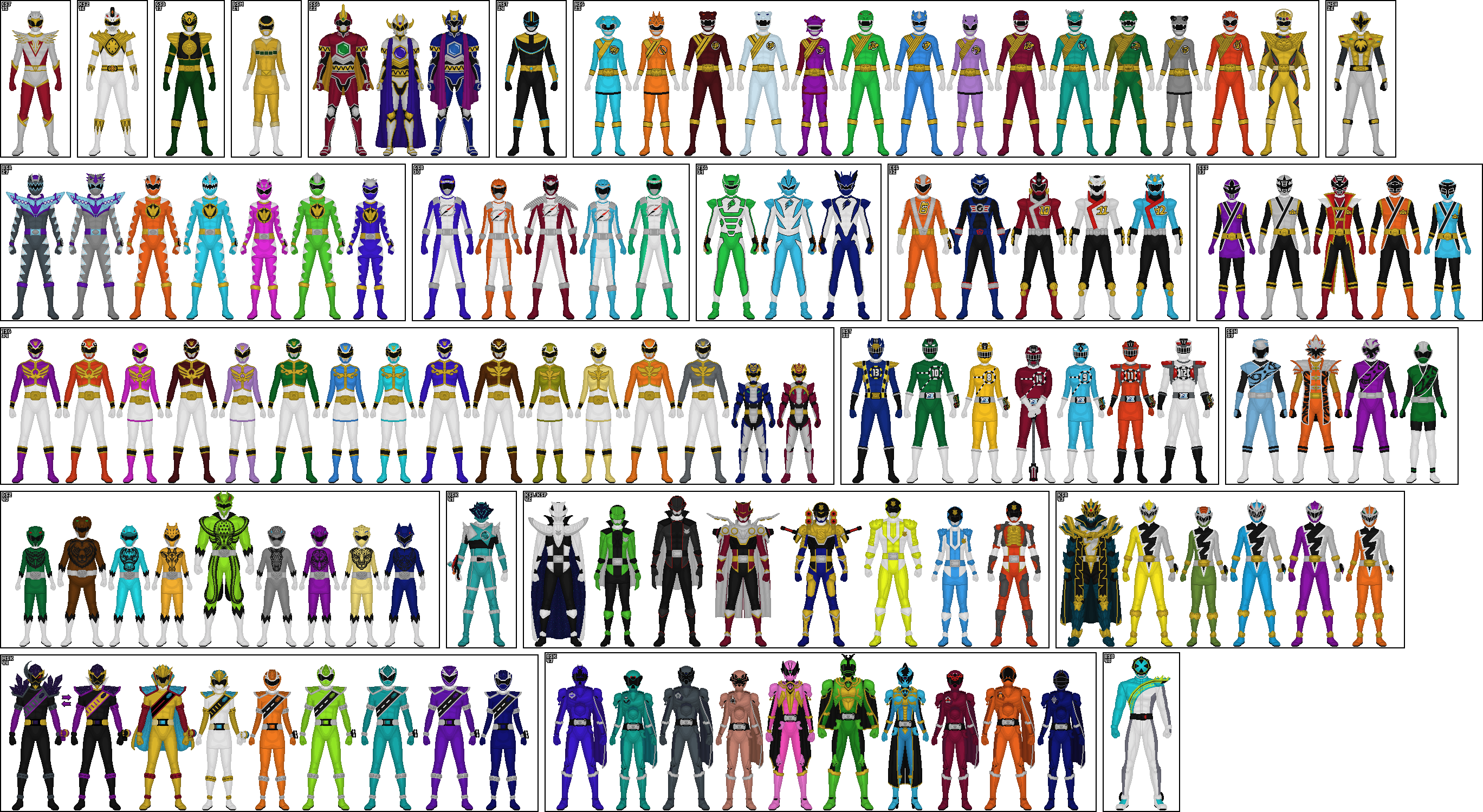 All Additional Sentai Rangers, Reference List by Taiko554 on DeviantArt