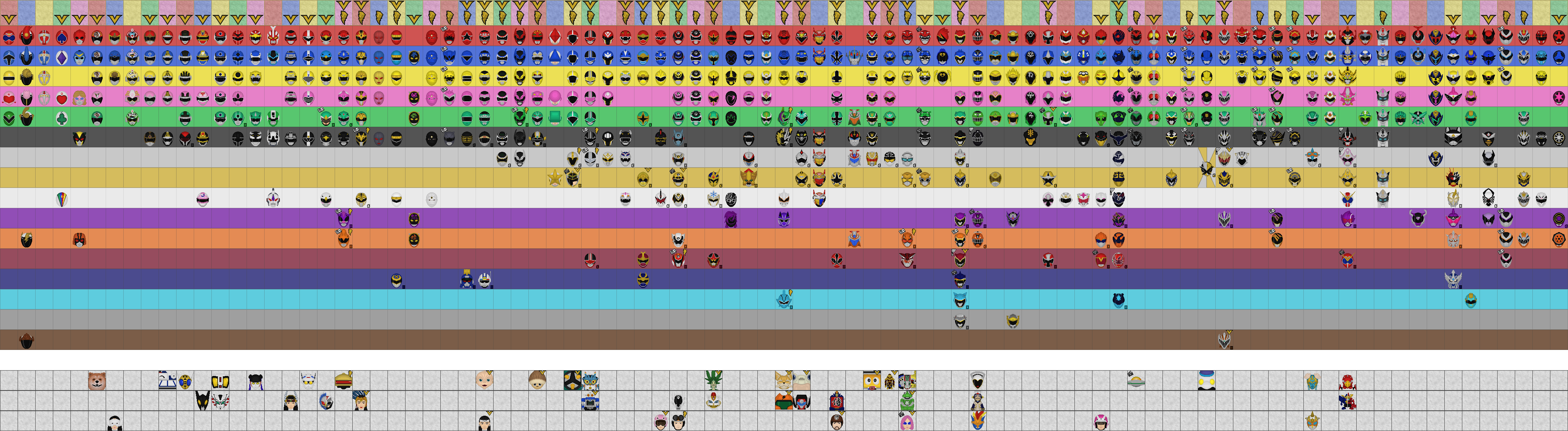 Gigantic All 'Sentai/Ranger'+ Color Infographic by Taiko554 on DeviantArt