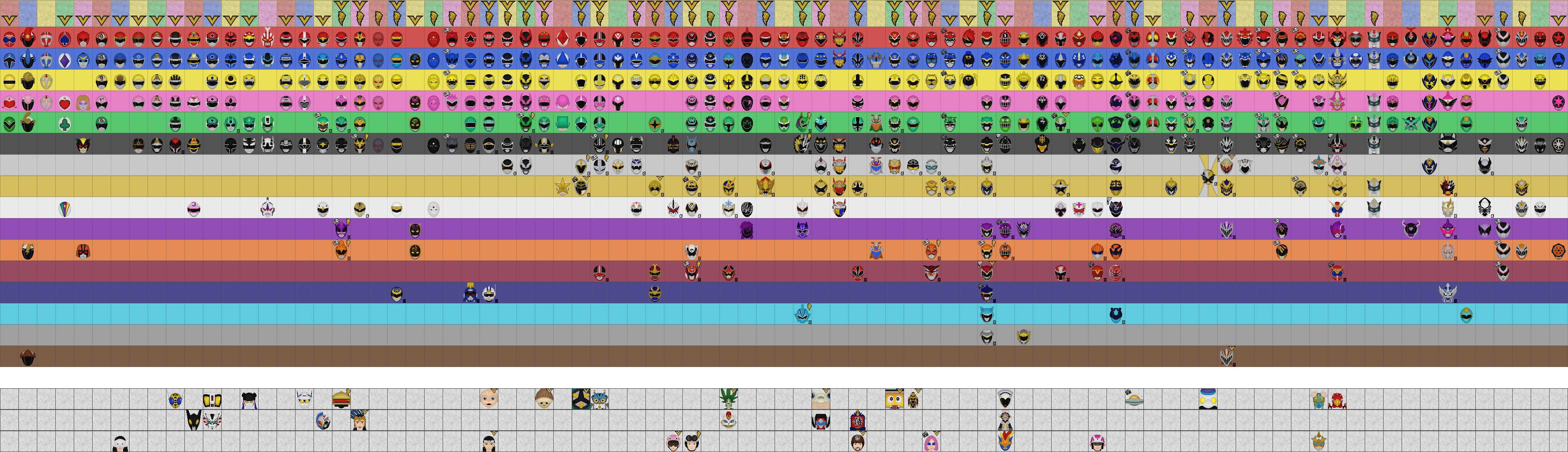 Gigantic All 'Sentai/Ranger'+ Color Infographic by Taiko554 on DeviantArt