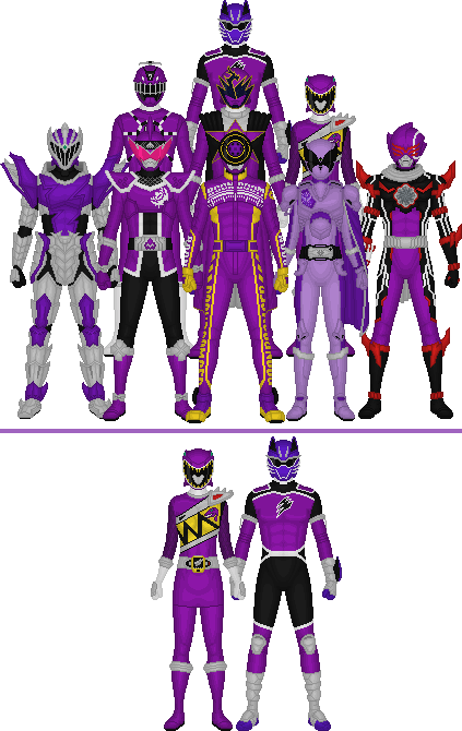 All Super Sentai and Power Rangers Violets by Taiko554 on DeviantArt