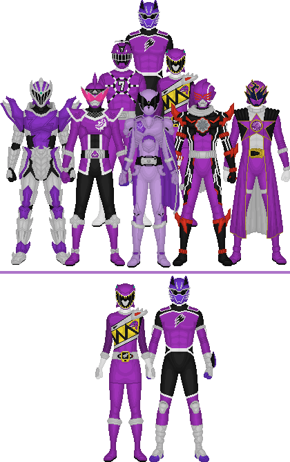 All Super Sentai and Power Rangers Violets by Taiko554 on DeviantArt