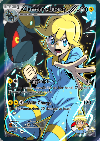 Clemont S Luxray Custom Pokemon Card By Kryptixdesigns On Deviantart Clemont S Luxray Custom Pokemon Card By Kryptixdesigns On Deviantart