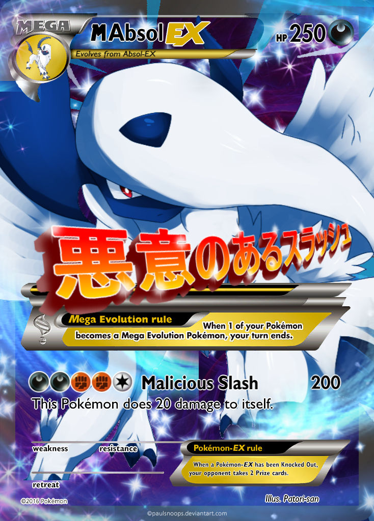 Mega Absol EX Custom Pokemon Card by KryptixDesigns on DeviantArt Mega Absol EX Custom Pokemon Card by KryptixDesigns on DeviantArt