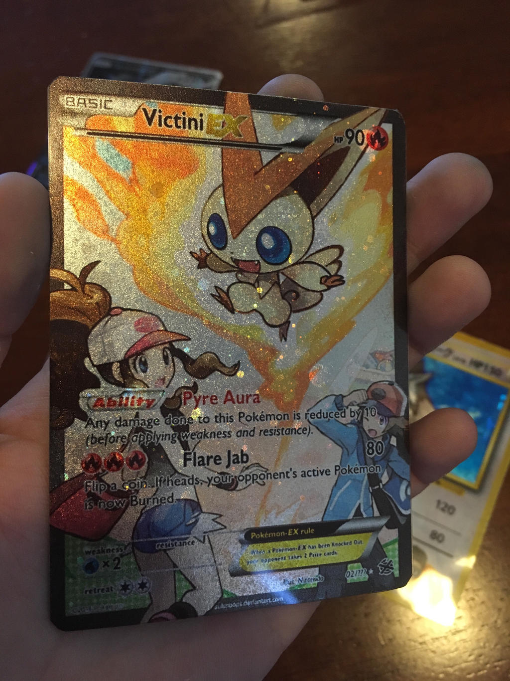 pokemon victini full art card EX 131/135 Fire Rarity Victini (Secret Rare) - 171/086