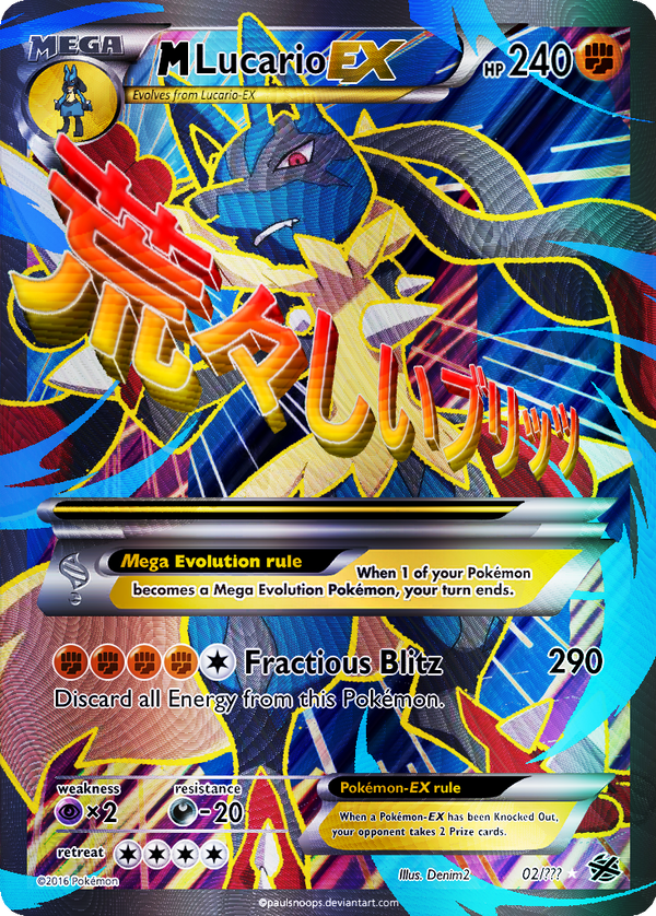 Mega Lucario EX FA Custom Pokemon Card by KryptixDesigns on DeviantArt Mega Lucario EX FA Custom Pokemon Card by KryptixDesigns on DeviantArt
