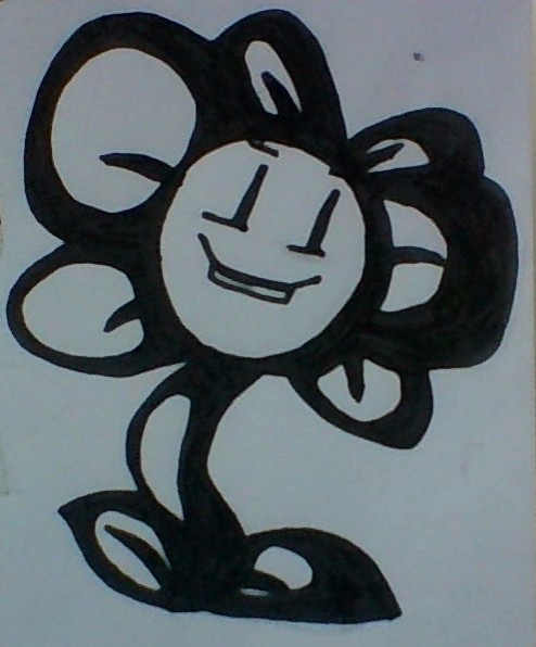 An old drawing of Flowey from last year