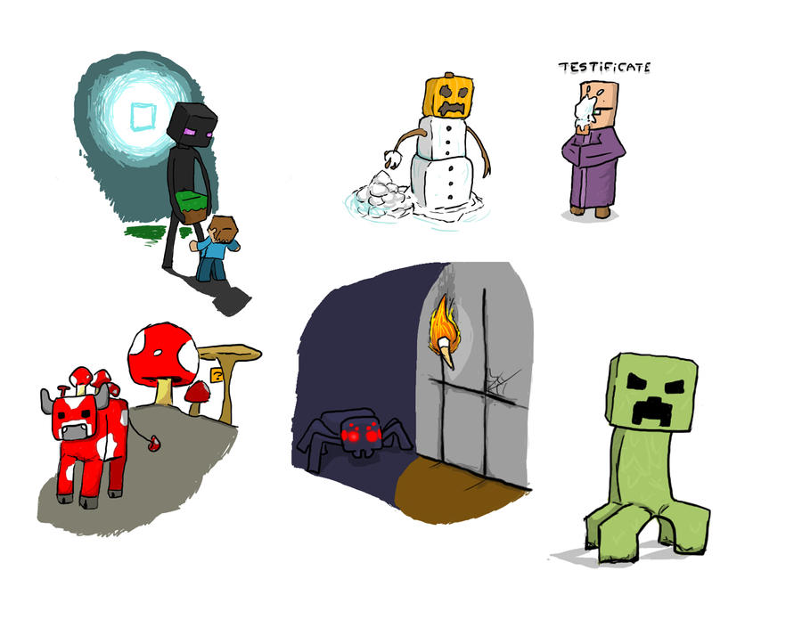 Minecraft Mobs By Pikminion On DeviantArt