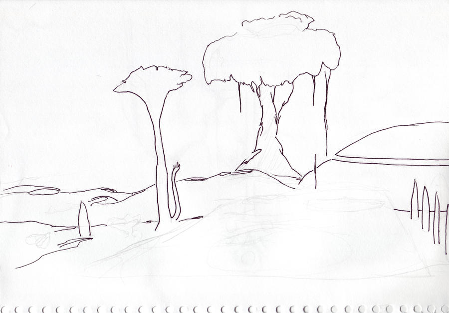 Alien Treedraw Under An Alien Tree by ThenQuin on DeviantArt