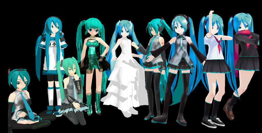 Miku Models 1 by Tifa-Kawaii on DeviantArt
